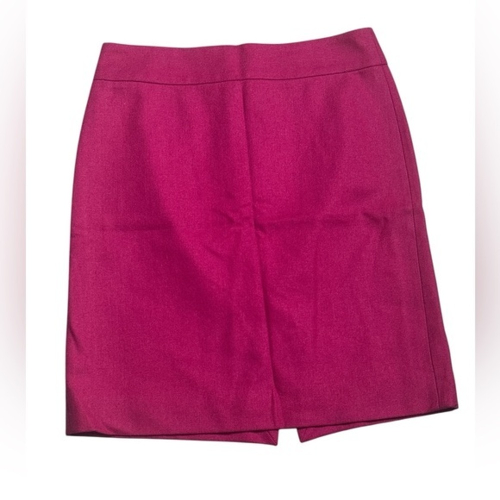 J Crew Factory Hot Pink Fuschia Wool Blend Lined Pencil Skirt Womens 2 Barbie‎